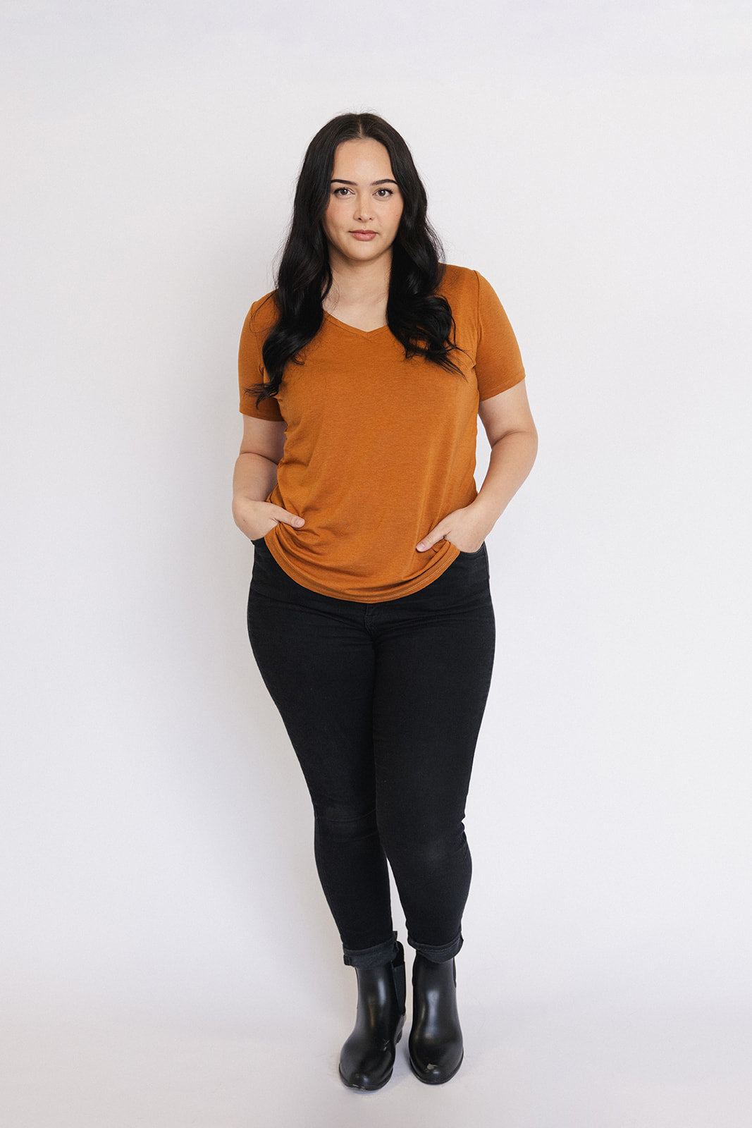 Slouchy V Neck Tee