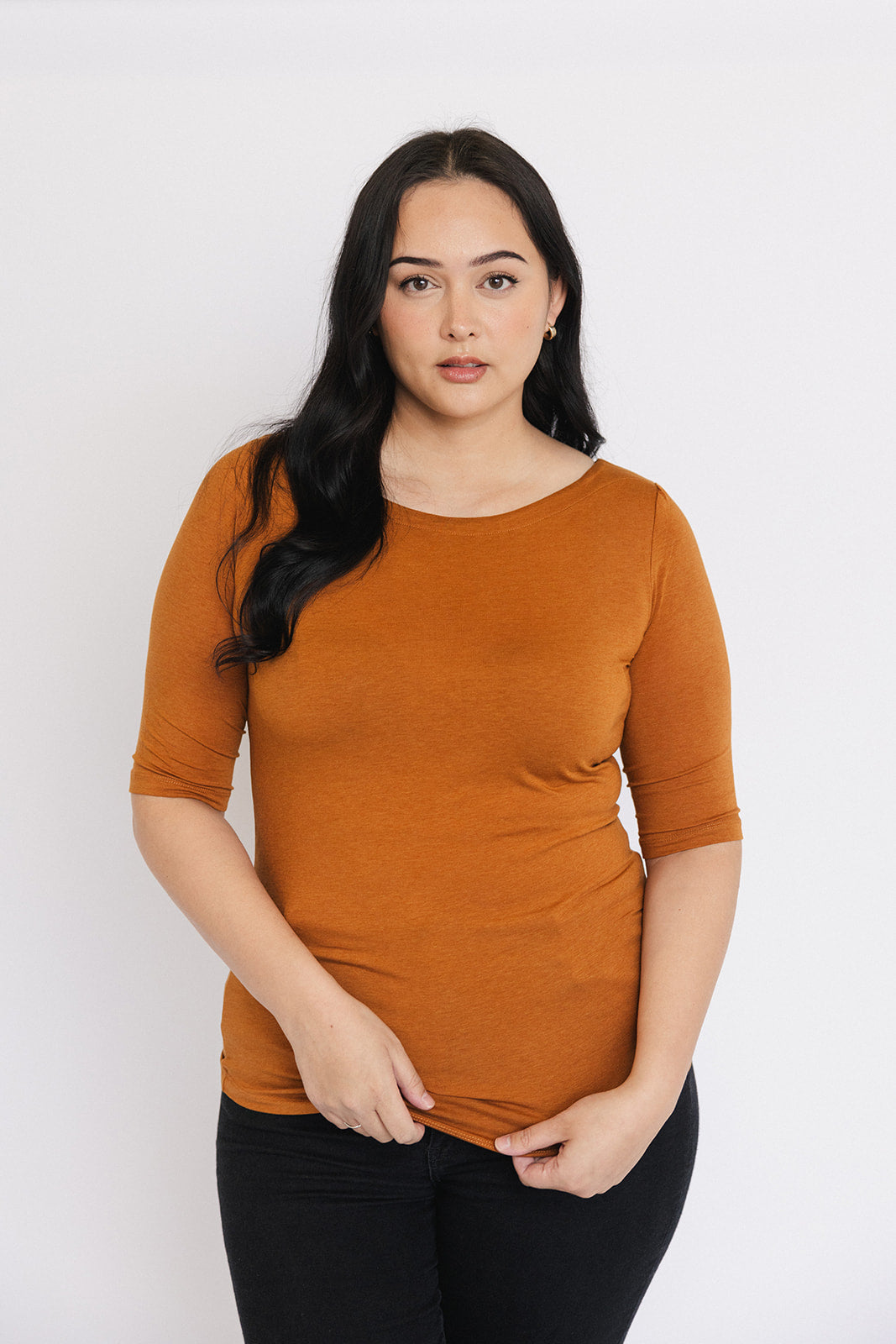 Boatneck Half Sleeve Tee
