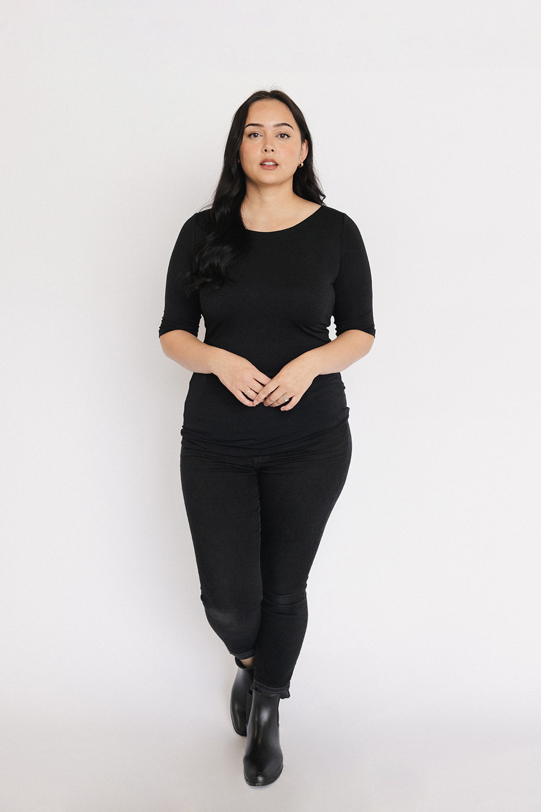 Boatneck Half Sleeve Tee