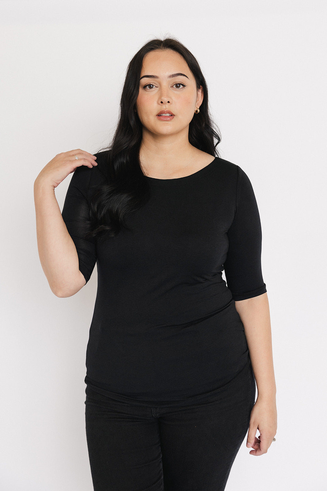 Boatneck Half Sleeve Tee