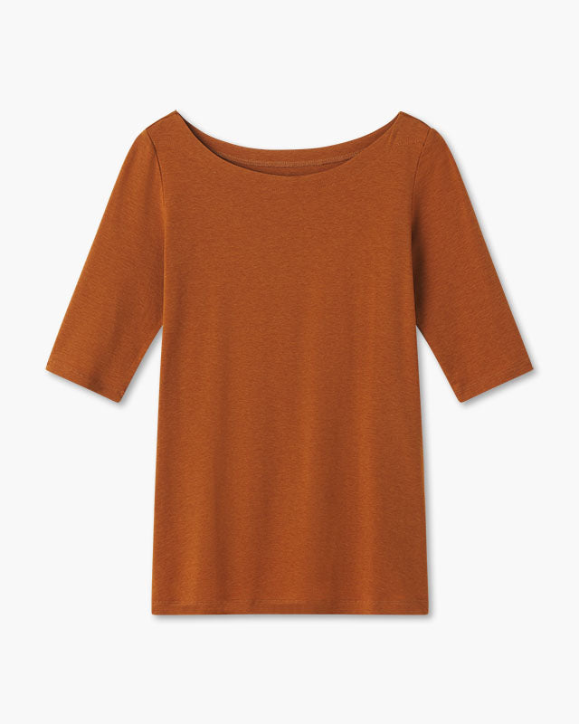 Boatneck Half Sleeve Tee