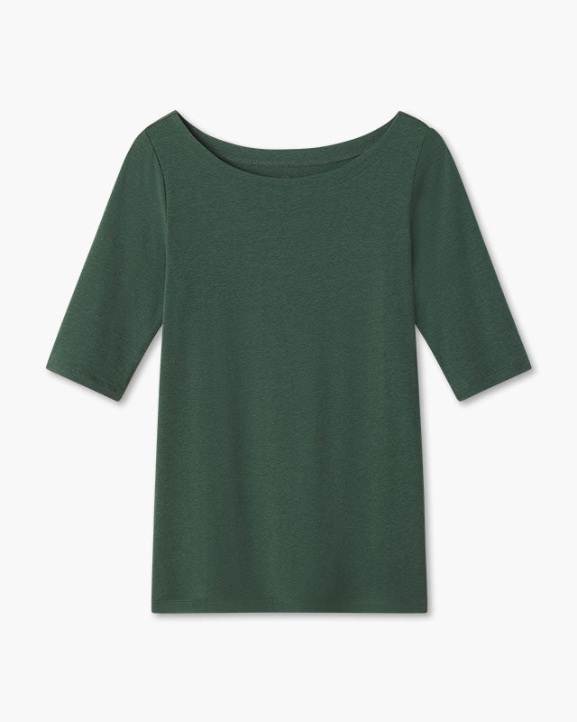 Boatneck Half Sleeve Tee