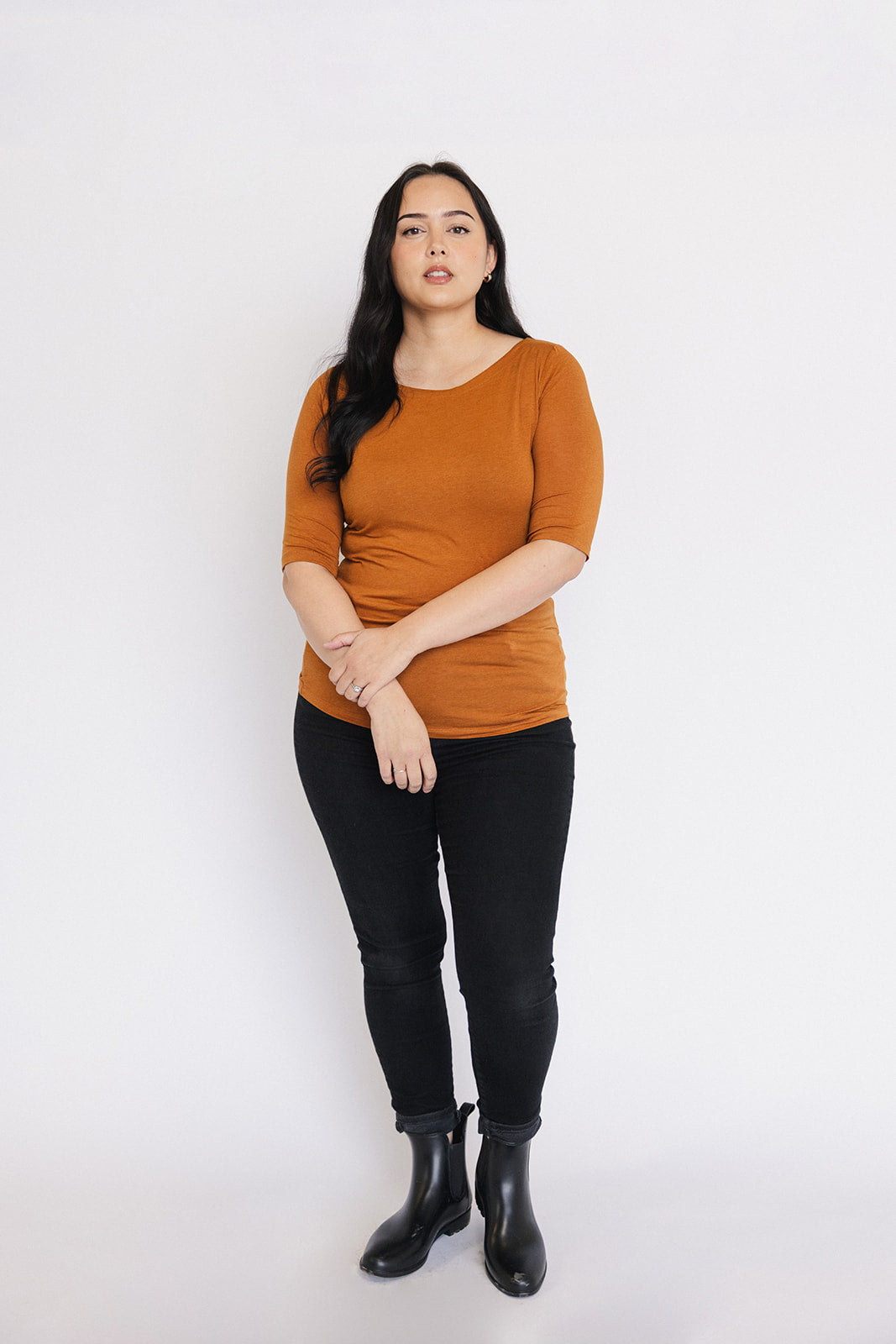 Boatneck Half Sleeve Tee