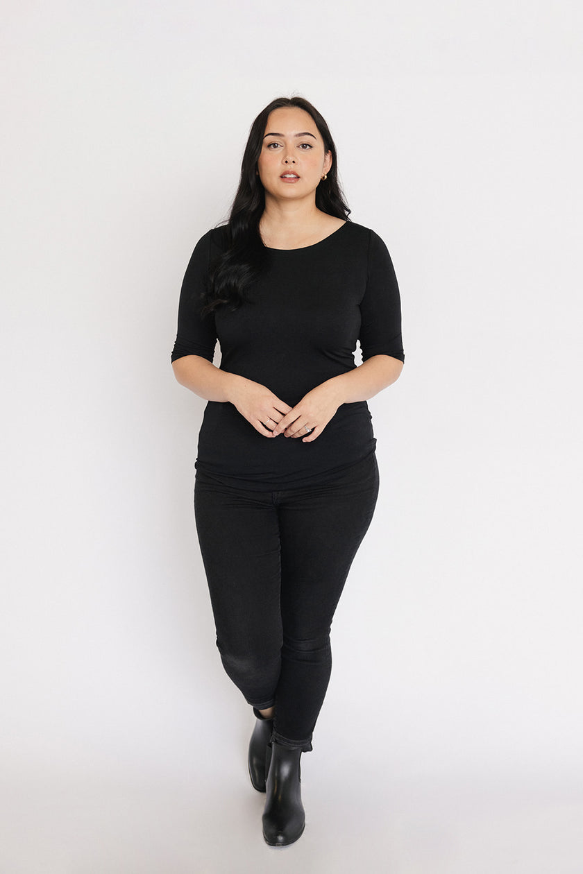 Boatneck Half Sleeve Tee