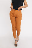 Tapered Linen Blend Pants